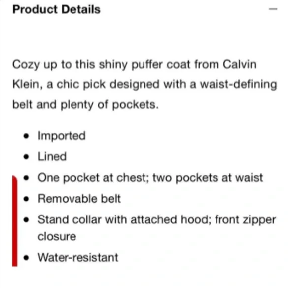 Calvin Klein Women’s Hoodie Puffed Coat - Picture 5 of 5